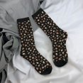 thumbnail image 5 of Rateoe Flower Pattern On Black for Women Casual Calf Socks - Cute Crew Socks - Thin Soft Above Ankle Socks Size 5-11, 5 of 6