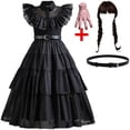 thumbnail image 2 of Vestido de fiesta de noche para niños, traje gótico de moda para carnaval, Halloween, eventos negros, Vestido de Cosplay, 4-10T, 2 of 4