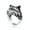 7, variant on Vintage Wolf Head Ring Stainless Steel Gothic Power Husky Men's Biker Punk Ring-10