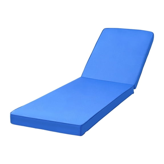 Chaise Lounge Cushion 72 x 21 x 3 in, Outdoor Lounge Chair Cushions Waterproof, Sun Lounger Pad Replacement for Patio, Pool, Lawn - Blue