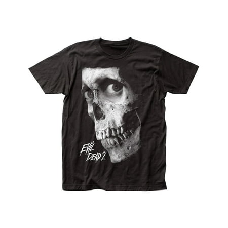 Evil Paintball Jerseys - Evil Dead II Dead by Dawn black and white poster Fitted Jersey Tee