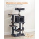 thumbnail image 3 of Feandrea Árbol para Gatos, Torre de Gatos, Altura 112 cm, 4 Postes, 2 Plataformas, 1 Cueva, 1 Hamaca, 2 Pompones, Gris Ahumado, 3 of 5