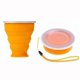 thumbnail image 2 of Tazas plegables sin BPA, taza de agua de grado alimenticio, taza de viaje de silicona retráctil de color, taza de mano portátil para café al aire libre, 2 of 4
