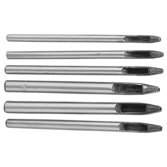 Herramienta de perforación Puncher6Pcs 2mm Leather Craft Leather Hole Punch Herramienta de perforación de cuero La mejor en su clase Jadeshay A
