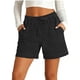thumbnail image 3 of TaTaai Women's High Waist Fitness Shorts Denim-Like Fabric Solid Color Stretch Leggings with Two Side Pockets for Gym and Daily Activities Gift, 3 of 9
