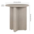 thumbnail image 5 of Evelyn&Zoe Anders 20" Wide Round Side Table, Alder White, 5 of 7