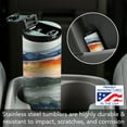 thumbnail image 2 of Highland Home "Watercolor Sunrise" 17 oz. Double Wall Stainless Steel Tumbler w/Lid, 2 of 6