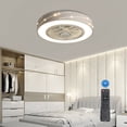 thumbnail image 2 of CNCEST 2In1 Acrylic Invisible Blades Ceiling Fan Light LED Dimmable Chandelier w/Remote, 2 of 9