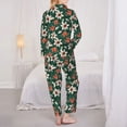 thumbnail image 6 of Goofa Lilies Flowers Printed Women’s 2 Piece Pajama Set Super,Pajamas Women's Long Sleeve Sleepwear Soft Button Down Loungewear Pjs Lounge Set Nightwear-X-Large, 6 of 9