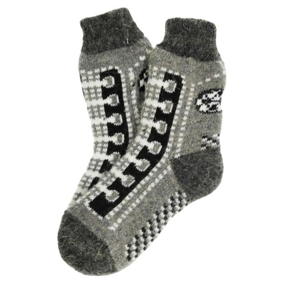 STP GOODS Boots Wool Children's Socks in Size 16-18 / 4-6 years Winter Knit Socks Wool Warm Socks for Kids, Asphalt Gray