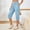 Light Blue, variant on Drovellove Women's Plus Size Casual Capris with Pockets - Drawstring Waist Lounge Shorts, Soft Stretch Pull On Pants for Home Lounging or Light Outdoor Activities