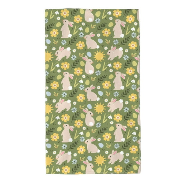 Balery Happy Easter Toalla de Microfibra Premium con Estampado – 27.5x16 pulgadas, Alta Absorción, Suave y Aterciopelada, Secado Rápido