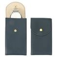 thumbnail image 1 of Uxcell 2 Pcs Bolsa de Reloj de Cuero, 5.1 x 2.8" Funda de Viaje Portátil para Almacenamiento de Joyería, Bolsa de Almacenamiento para un Solo Reloj para Hombres y Mujeres con Botón a Presión, Azul, 1 of 6