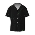 thumbnail image 2 of Lsque Black Marble print Men's Cuban Collar Short Sleeve Shirt Summer Beachwear Casual Button Down Fashionable Vacation Leisure Shirt-X-Large, 2 of 7