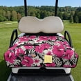 thumbnail image 2 of Yuyamidu Pink Hibiscus Golf Cart Seat Covers with Pockets, Tropical Golf Cart Seat Towel Blanket Accessories for Club Car and More 2-Person Seat Golf Cart, 2 of 8