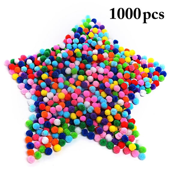 Bangcool 1000PCS 0.39'' Pom Pom Ball Mini Decorative DIY Craft Ball Craft Pom Pom