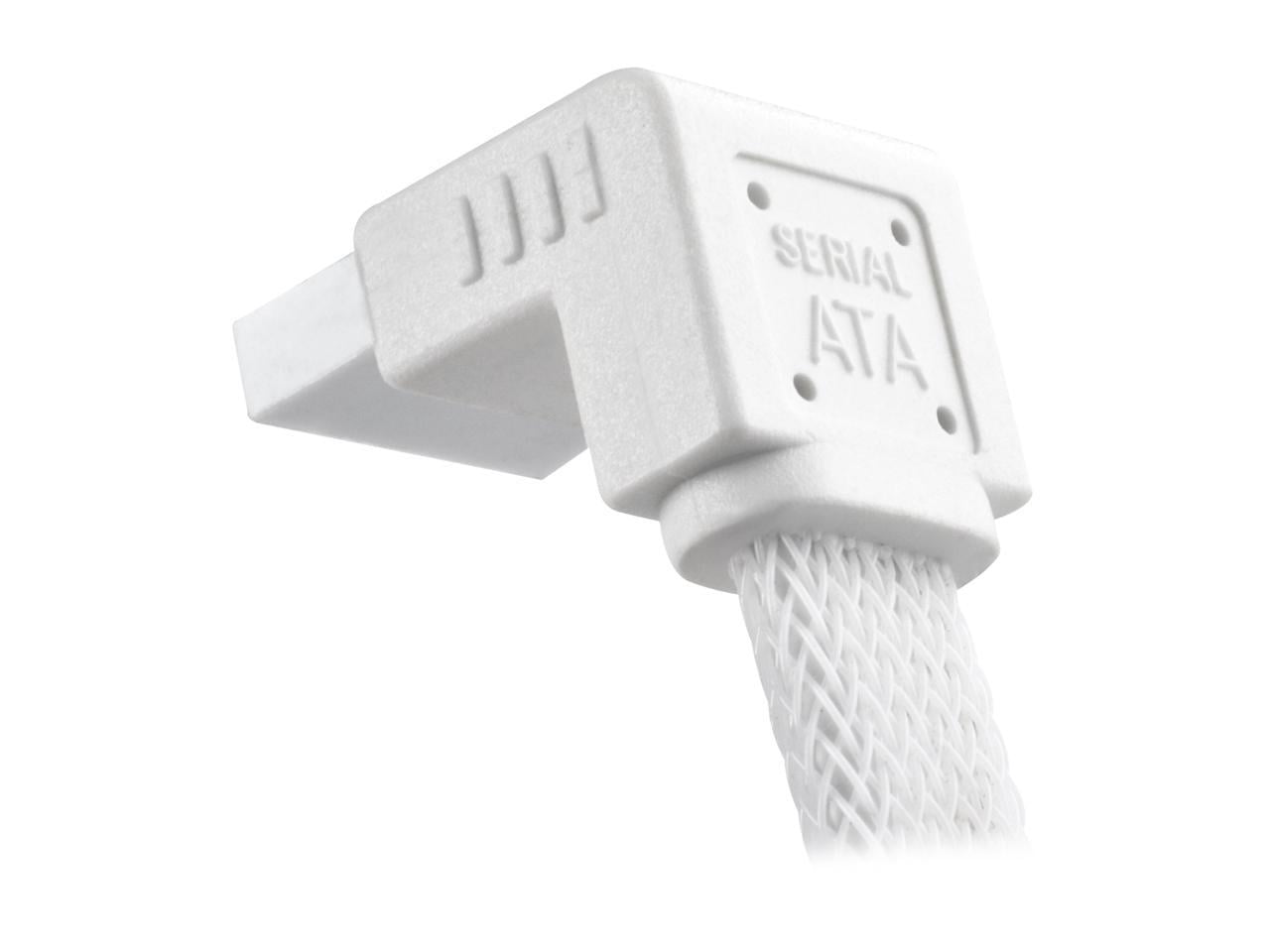 SilverStone 90 Degree SATA III with Locking Mechanism, White (RL-CP08W)