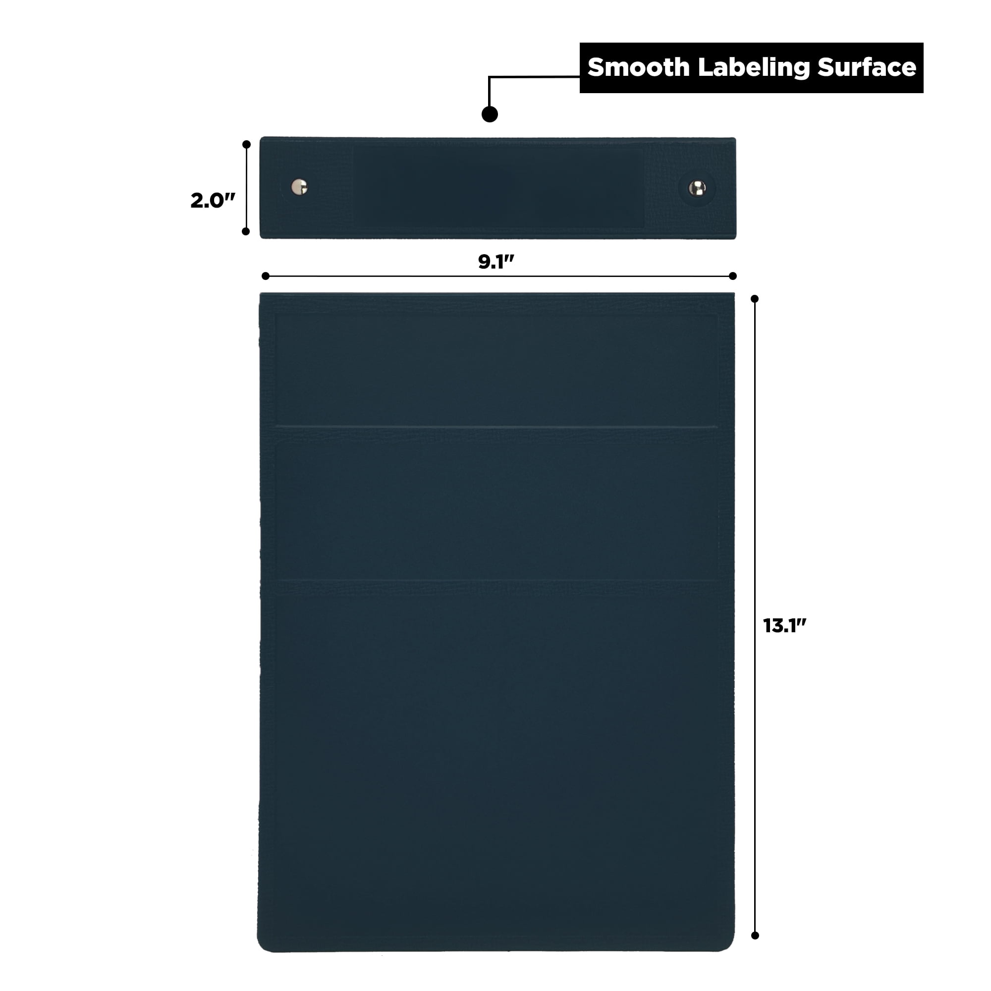 Carstens 1.5-Inch Heavy Duty 3-Ring Binder - Top Opening, Navy Blue
