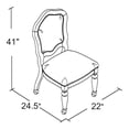 thumbnail image 5 of Bellagio Distressed Brown Cherry With Espresso Nailheads And Casters Side Chair (Set Of 2), 5 of 6