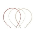thumbnail image 4 of Unique Bargains 1 Set Hairband Solid Color Hair Accessories for Women Gold Tone Pink, 4 of 5