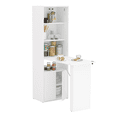 thumbnail image 3 of Boahaus Multipurpose Modern Cabinet with Desk and Shelves, White, for Bedroom, 3 of 5
