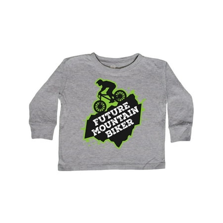 

Inktastic Mountain Biking Future Mountain Biker Gift Toddler Boy or Toddler Girl Long Sleeve T-Shirt
