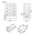 thumbnail image 4 of Cleary Contemporary Faux Wood 4 Drawer Dresser, White, 4 of 8