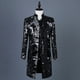 thumbnail image 1 of Chaqueta de traje informal de terciopelo multicolor con lentejuelas que cambia de color para hombre, vestido de novia para novio, ropa para banquete y escenario, 1 of 6