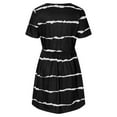 thumbnail image 7 of Npasoilc Summer T-Shirts Dresses For Women Nightgowns House Dress Pleated Front Knee Length Loose Short Sleeve Sleepwear Comfy Sleepshirts Pleated Scoopneck Nightshirt, 7 of 7
