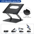thumbnail image 4 of LS Aluminum Laptop Stand Ergonomic Adjustable Notebook Tablet Stand Riser Holder Computer Stand Compatible with Air Pro Dell HP Lenovo More Laptops (), 4 of 7