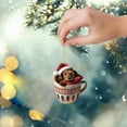 thumbnail image 2 of 2025 Christmas Ornaments, Acrylic Weenie Dog Decoration, Christmas Tree Hanging Vintage Decorations, Beautiful Car Window Pendant Decor, Christmas Collection of Gifts for Family (Weenie Dog), 2 of 5