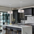 thumbnail image 3 of Eudocia 13 in. 2-Light Indoor Polished Chrome Finish Chandelier with Light Kit, 3 of 5