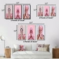 thumbnail image 4 of Designart "Namaste Mudra Retro Glamour and Spirituality II" Hinduisim Wall Art Set Of 3 - Traditional Pink Gallery Wall Set For Home Decor, 4 of 6
