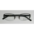 thumbnail image 2 of NEW VERA WANG V091 WOMENS/LADIES DESIGNER HALF-RIM BLACK FRAME DEMO LENSES 50-18-135 FLEXIBLE HINGES EYEGLASSES/EYEWEAR, 2 of 8