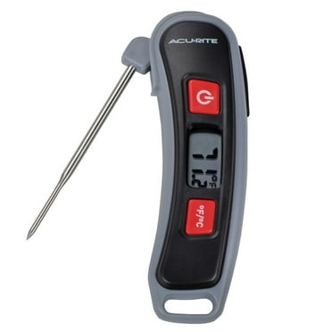 AcuRite 00665E Digital Instant Read Thermometer with Folding Probe, Multicolor