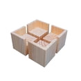 thumbnail image 2 of Juego de 4 elevadores de cama y muebles, elevadores de madera resistentes para muebles, 2 of 3