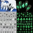 thumbnail image 3 of Luminous Halloween Nail Art Stickers - Evil Eye, Pumpkin, Spider, Skeleton Hands, 3 of 5