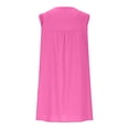 thumbnail image 5 of ZZwxWA Womens Casual Cap Sleeve Mini Linen Dress, Summer Relaxed Fit Crewneck Ruched Sundresses Solid Short Modest Dresses, 5 of 5