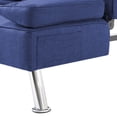 thumbnail image 5 of Gewnee 65.35" Futon Sofa Bed,Folding Loveseat Recliner with Cup Holders for Guest Room,Navy Blue, 5 of 11