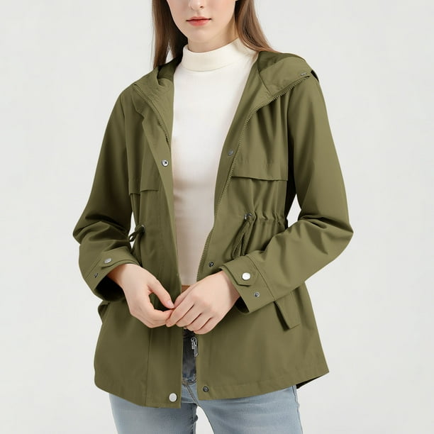 Chaquetas y prendas de vestir casuales con capucha de manga larga para mujer, blusas sin mangas regulares cómodas con capucha de manga larga de invierno, blusa de poliéster para mujer