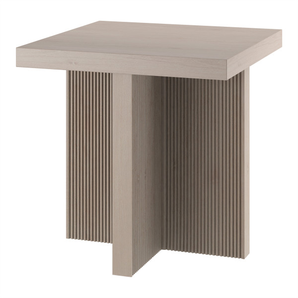 Boden 22" Wide Square Side Table in Alder White