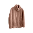 thumbnail image 5 of Fleece Jacket Women Sherpa Lined Zip Up Fuzzy Jackets Winter Faux Fur Warm Stand Collar Outerwear 2025 Fashion, 5 of 5