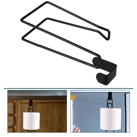 FOLOYORI Wall Mountable Toilet Paper Holder Iron Black 1Set