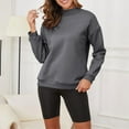 thumbnail image 5 of Women's Fuzzy Fleece Lined Sweatshirts, Crewneck Pullover Long Sleeve Tops, Warm Winter Outfits, 5 of 7