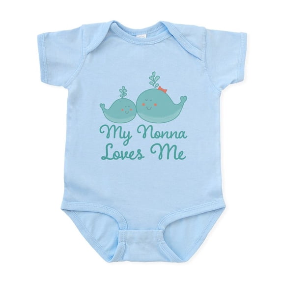 CafePress - My Nonna Loves Me Infant Bodysuit - Baby Light Bodysuit, Size Newborn - 24 Months