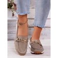 thumbnail image 2 of Mocassins Décontractés pour Femmes avec Décor de Chaîne à Enfiler, 2 of 5