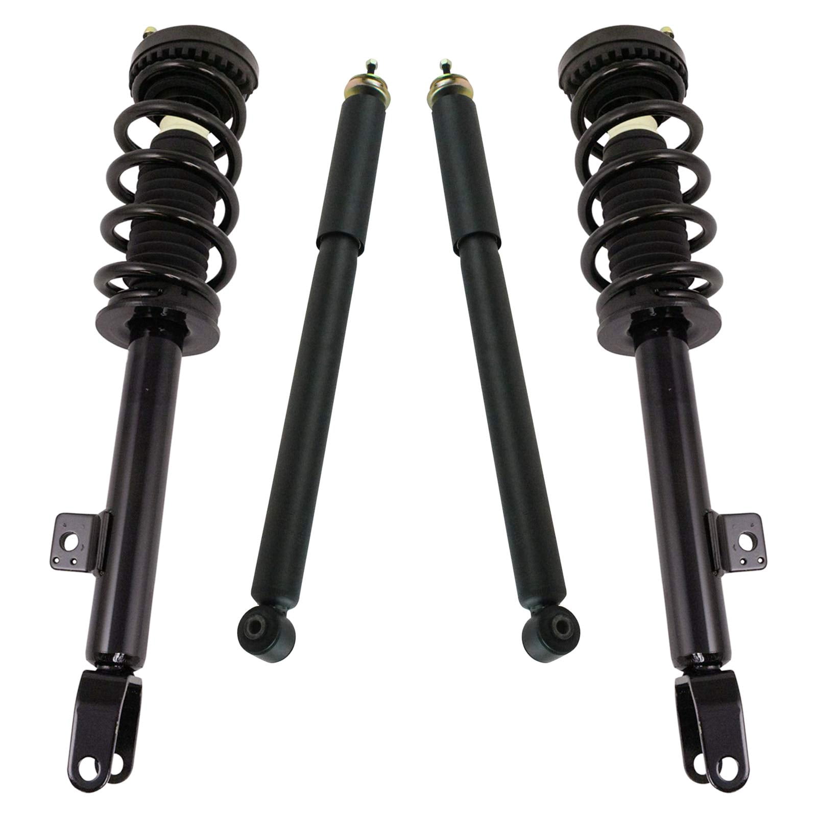 TRQ Front and Rear Complete Strut Assembly & Shock Absorber Kit Complete Strut & Coil Spring Assembly Fits Select 2012-2022 Dodge Challenger Charger
