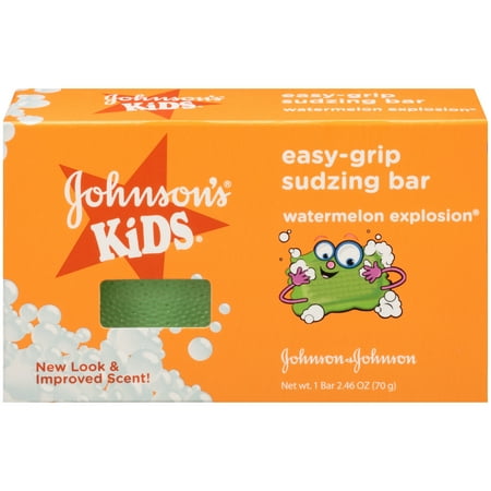 Johnson's Kids E-Z Grip Soap, Soap Bar And Pouch, Berry