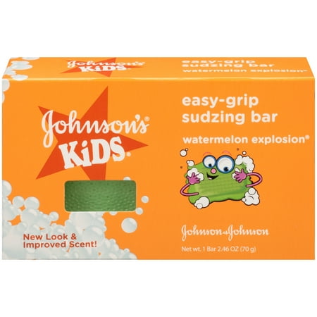 Johnson's Kids E-Z Grip Soap, Soap Bar And Pouch, Berry