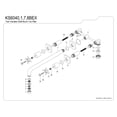 thumbnail image 5 of Kingston Brass KS6040BEX Essex Two-Handle 3-Hole Wall Mount Roman Tub Faucet in Matte Black, 5 of 6